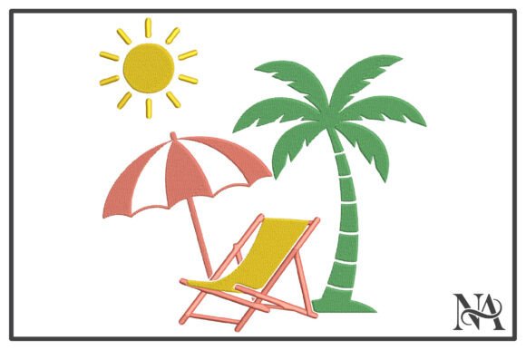Beach Vacation Scene Embroidery Design Review