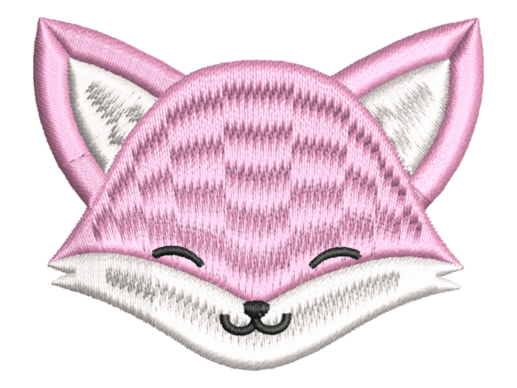 Cute Pink Fox Face Embroidery Review