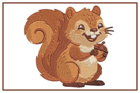 Cute Squirrel with Acorn Embroidery Review