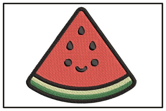 Kawaii Watermelon Slice Embroidery Review