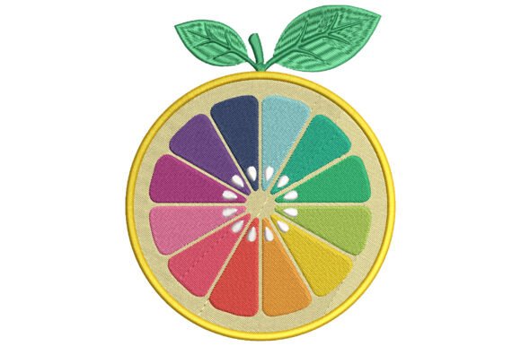 Rainbow Citrus Slice Embroidery Design Review