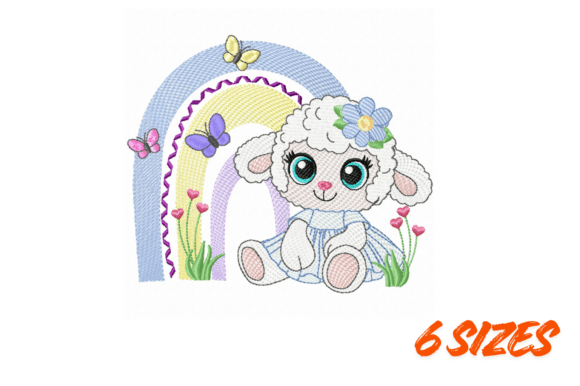 Rainbow Lamb Embroidery Design Review