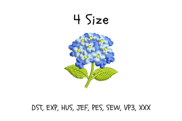 Review: Blue Hydrangea Embroidery Design for Merch