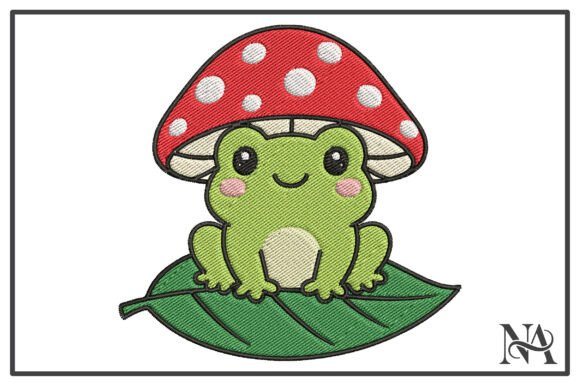 Review: Cute Frog with Mushroom Hat Embroidery