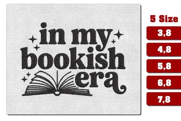 Reviewing In My Bookish Era Embroidery Design