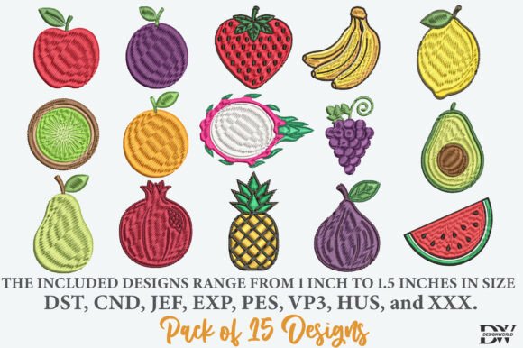Reviewing the Fruits Embroidery Design for Real Projects