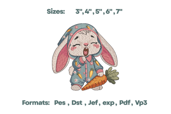 Sleepy Pajama Bunny Embroidery Art Review