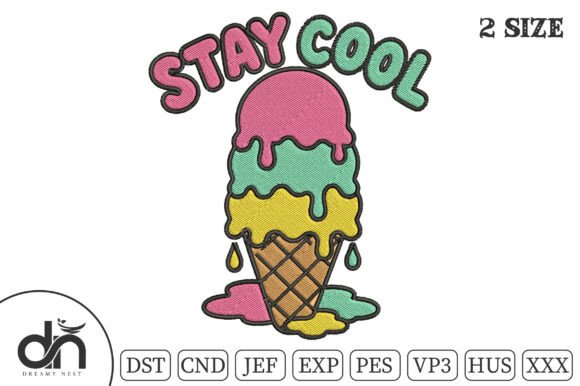 Stay Cool Melting Ice Cream Embroidery Review
