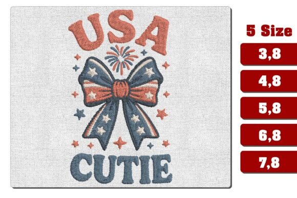 USA Cutie Patriotic Bow Embroidery Review